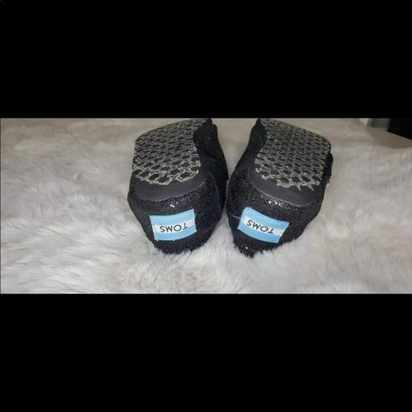 Tom’s W size 6 Sparkly Black Fabric Slip On - Picture 2 of 6